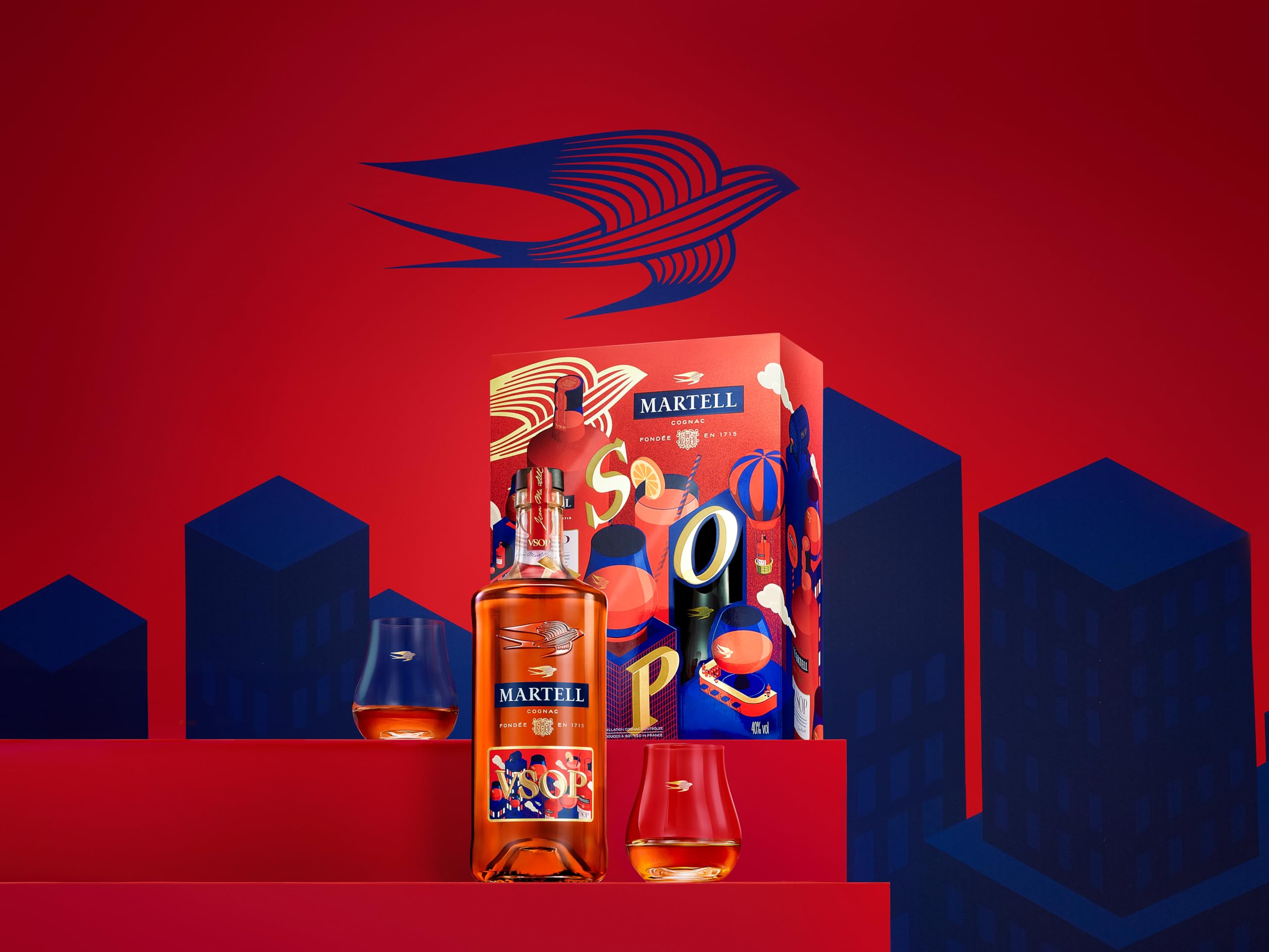 Martell VSOP Cognac Glasses Gift Set, 70 cl : Amazon.co.uk: Grocery